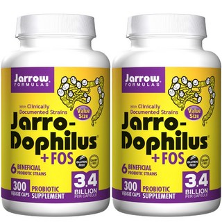 Jarrow FORMULAS 賈羅公式 34億益生元益生菌素食膠囊, 300顆, 2罐