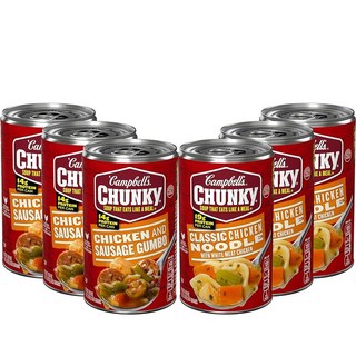 캠벨 청키 치킨 소세지 점보 통조림 6개