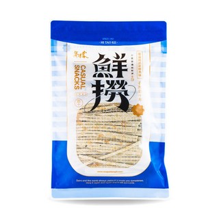 海濤客 黑芝麻鱈魚條 (130g/包) - 小琉球名產海味零食 鱈魚夾心下午茶點心, 1個, 鱈魚條