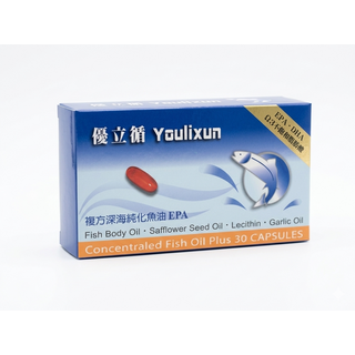 優立循 Concentrated Fish Oil Plus 複合深海魚油膠囊 EPA+DHA, 1個, 30