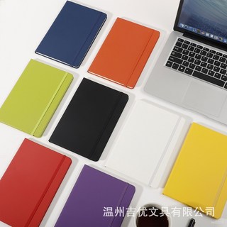 臺灣熱銷 定製外貿PU綁帶筆記本a5記事本商務辦公本加厚會議日記本加印logo, 1個, 紫色,A5(14.5*21cm)諮詢免費拿樣