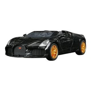 1:32 Bugatti Mistral 합금 스포츠카 모델 다이캐스트 장난감 차량 레이싱 카 사운드 키즈 선물, 01 CHINA, 02 Black