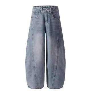 【美式復古顯瘦】彎刀褲 牛仔褲 休閒褲 工裝褲 直筒褲 寬鬆廓形設計 水洗做舊 小眾高街感 Cleanfit穿搭必備