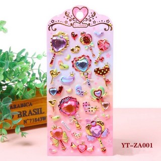 萱寶媽咪baby童裝館 聖誕節泡泡貼3D立體水晶寶石貼紙，閃亮燙金鑽石裝飾，多款動物交通工具造型泡綿立體貼紙, 049-YT-ZA001寶石貼紙*