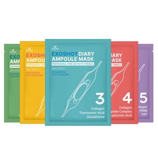 비아이펙트 엑소샷 다이어리 앰플 마스크 25ml 각 10매입X5종 세트