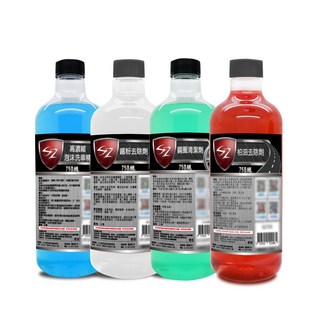 SZ 洗車4件組 (柏油+泡沫+鋼圈+鐵粉), 1套, 750ml