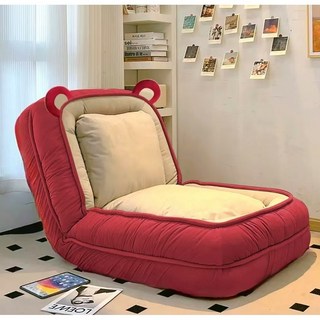 可折疊懶人沙發床 - 單人臥室休閑榻榻米躺椅, 甜莓窩窩178*85*25, 甜莓窩窩178*85*25
