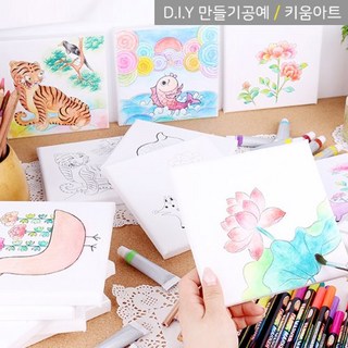 키움아트 캔버스액자 민화그림 그리기 민화액자, 까치호랑이