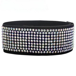 Makone 스판벨트 6CM라틴댄스 허리띠 액세서리 춤연습 코르셋 BING플래시드릴 넓은허리 신축성 공연 벨트