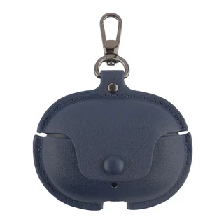 넉 박스 Beats Studio Buds / + 커버 용 보호 PU 가죽 케이스 키 체인 Coque Fundas가있는 충격 방지 이어, 01 파란