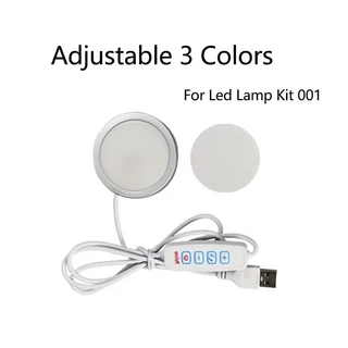 기어오일LED 램프 키트 BAMBU 00 조정 가능한 부품 DIY 모델 쉘 흰색차가운 빛, 01 3 COLORS PORT, 09 6PCS