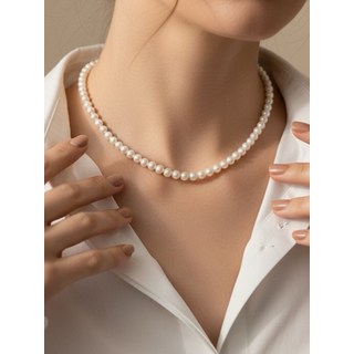經典珍珠項鍊 簡約設計 修飾頸部線條