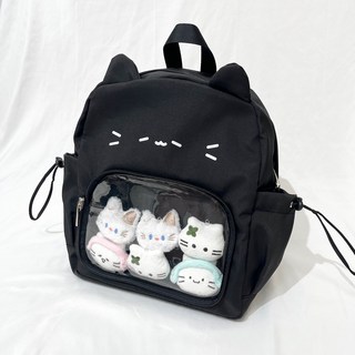고양이 백팩 키링 증정 이타백 고양이귀 가방 블랙 책가방 학생 귀여운