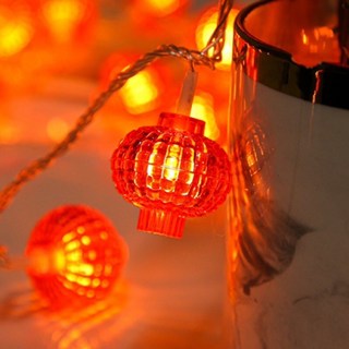 喜慶紅燈籠LED燈串，開店宮廟裝飾佈置，節日小彩燈，聖誕節春節元宵喜慶裝飾燈，過年燈籠, 電池款8個閃爍模式附遙控器,3米20燈, 1個
