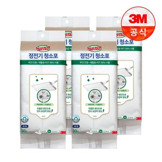 스카치브라이트 정전기 청소포 대형 30매입, 4개