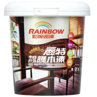 RAINBOW 虹牌油漆 麗特水性戶外護木漆 無毒環保 耐候性佳, 1個