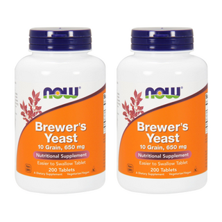 NOW Foods 啤酒酵母錠 650mg, 200顆, 2罐