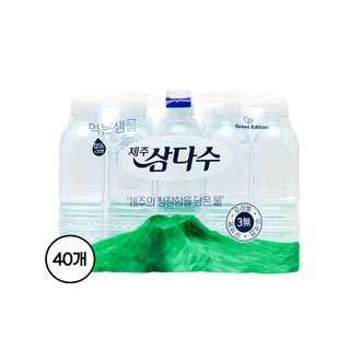 제주삼다수 그린 무라벨, 40개, 500ml