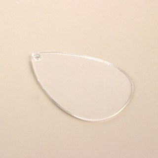 DIY 투명 아크릴판 키링 물방울, 1개