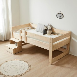 엣지퍼니처 조이 뉴송 소나무 원목 낮은 벙커 침대 오픈형 싱글(매트리스 별도)