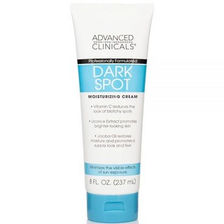 Advanced Clinicals 다크 스팟 테라피 크림 비타민 C. 하이드로퀴논 프리. 검버섯 얼룩덜룩한 피부용. 얼굴 손 바디. 라지 226.8g(8온스) 튜브, 다크 스팟 리듀서 크림