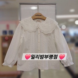 밀리밤 부평점 25NEW 꽃카라가 포인트인 블라우스@이너로 입기 편하고 예뻐요