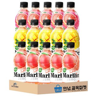 웅진 더말린 제로 500ml 3종 자몽 5개 / 복숭아 5개 / 애플망고 5개 / 총 15개
