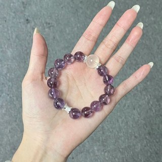 仿天然紫水晶手鍊簡約輕奢小眾百搭手串新款薰衣草紫水晶手鍊女