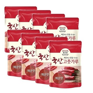 종가 국산 고춧가루 (매운맛) 깨끗하고 믿을수 있는, 8개, 200g