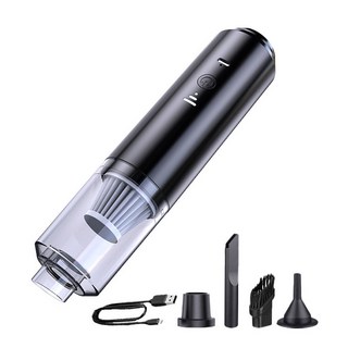 DS 핸디 진공 청소기 무선 무소음 차량용 청소기 휴대용, 블랙