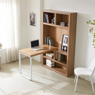 [파로마] 네오 칼든 1000 H형 사이드 책장 철다리형 책상 NES1629, 색상:화이트