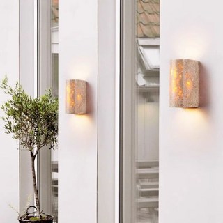 黃洞石戶外防水壁燈 復古庭院樓梯陽臺壁燈 別墅浴室氛圍壁燈