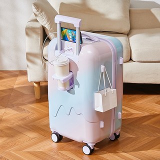 여성용 수하물 가방 그라데이션 아이스크림 스타일 트롤리 케이스 여행 탑승 케이스