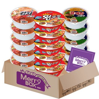 컵라면세트 3종 15개(육개장사발면x5+김치사발면x5+미니왕뚜껑x5), 1개