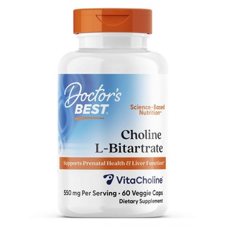 Doctor's BEST 重酒石酸膽鹼素食膠囊 550mg, 1罐, 60顆
