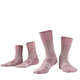 登山羊毛襪 美麗諾羊毛襪 戶外運動襪 保暖透氣, 粉色, 1套
