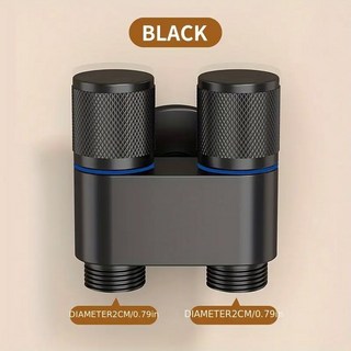 스테인리스강 이중 배출구 앵글 밸브 대형 유량 샤워 제어 욕실 및 세탁기에 적합, 434LZH, 1개