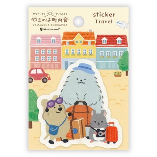 莫莫日貨 日本進口 NB社 山邊小鎮居民系列防水貼紙，行李箱貼紙 安全帽貼紙 (共6款), 02.旅行 56362