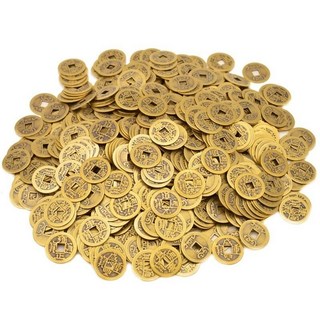 臺灣出貨 清代純銅五帝錢仿古銅錢幣 順治雍正康熙乾隆嘉慶五帝銅錢散錢, 1個, 六帝錢,直徑2.7cm