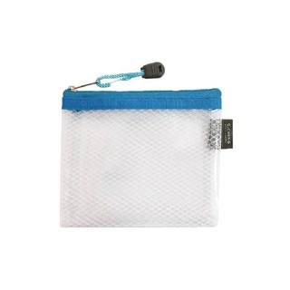 青青文具 CBG-606 A7-EVA收納袋/網狀拉鏈拉鍊袋鍊袋/網格拉鍊袋/文具收納 / 好好逛文具小舖, C 藍, 1個