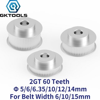 GKTOOLS 타이밍 풀리 10MM 휠 6MM 톱니 보어 15MM 프린터 벨트 2GT 3D 8MM 너비 12MM 동기 부품 5MM 14MM 9MM 6/6.35M, 1개