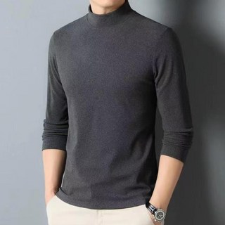 男款德絨發熱衣 大尺碼刷毛保暖衛生衣 長袖上衣內搭 秋冬加絨加厚防寒保暖