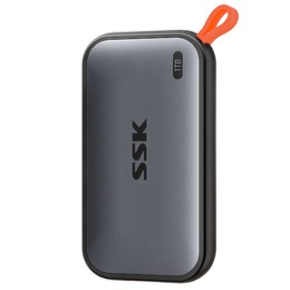 SSK 1TB 外接硬碟，輕巧便攜高速傳輸，資料備份首選, 黑色, 2TB