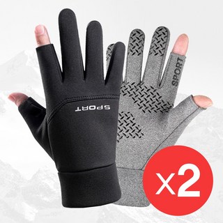 [1+1] 바이크 스마트폰 터치 장갑 스포츠 라이딩 오토바이 라이더 배달 기모 오픈핑거