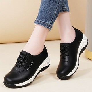 여성로퍼 슬립온 지퍼형 키높이 웨지힐