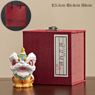 國潮醒獅商務套裝：公司活動、客戶贈禮、臺灣特色伴手禮、企業客製化首選, HN醒獅【青頭】+禮盒