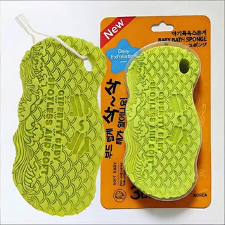 때밀이 스펀지 무통 만능 때지우개, 1개, 1개입, 연두색