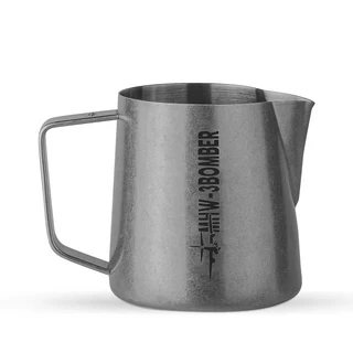 MHW-3BOMBER 핑크 우유 거품 투수 스티머 컵 라떼 아트 스테인리스 스틸 에스프레소 증기 도구 500 ml, 02 500ml, 05 Silver