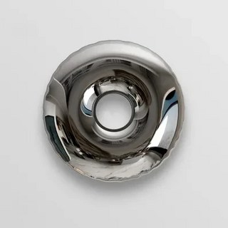 금속 도넛 식당 거실 호텔 모델 TV 배경 벽 스테인레스 스틸, 04 1000mm, 03 Silve