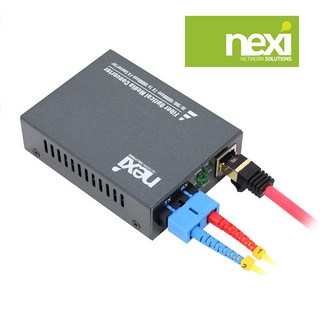 NX529 기가비트 광 컨버터 10/100/1000Mbps 싱글모드 최대거리 20Km (NX-SFC2000-SCS), NX529(당일발송, 1개